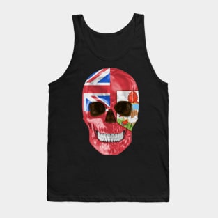 Bermuda Flag Skull - Gift for Bermudian With Roots From Bermuda Tank Top